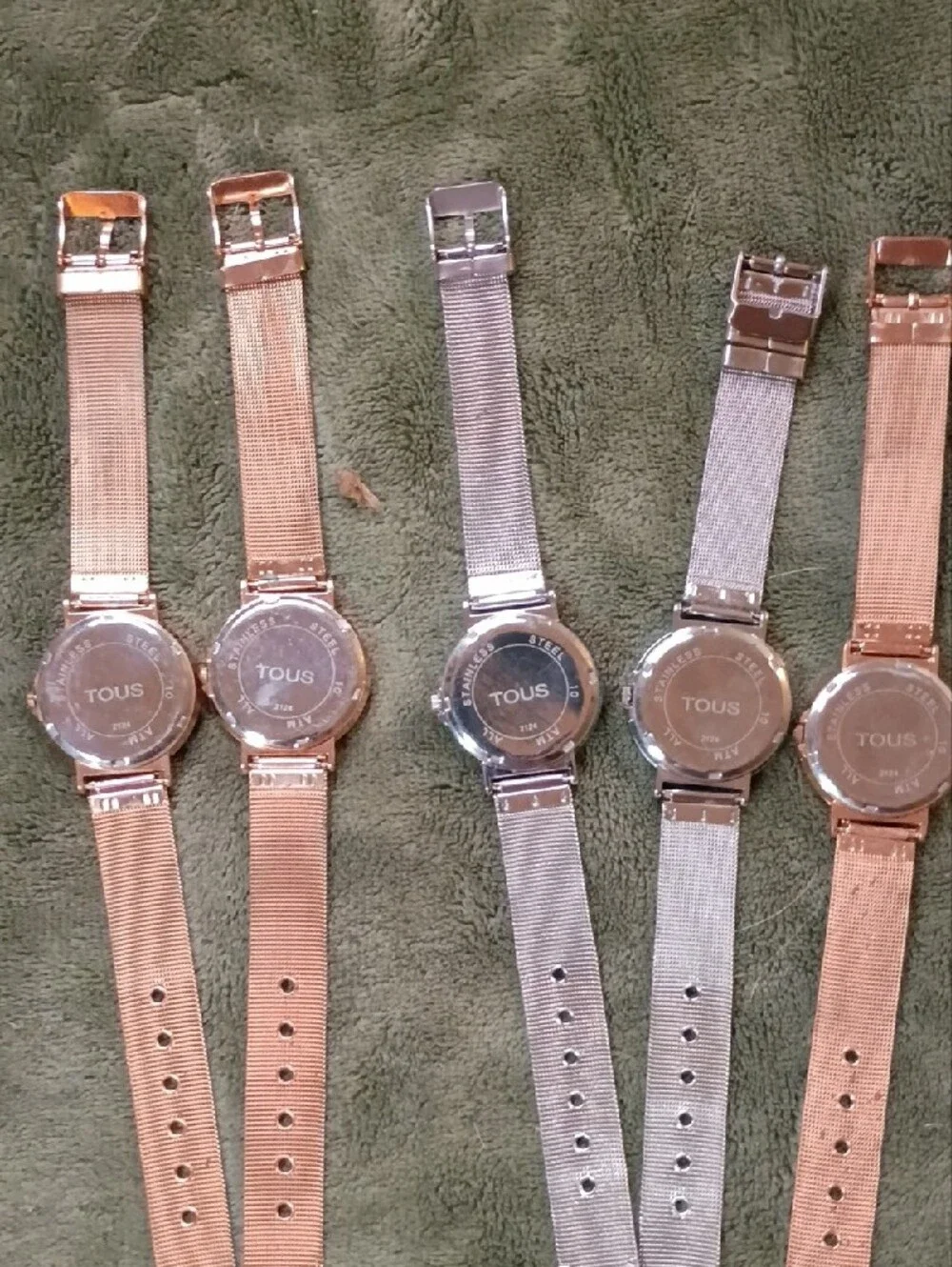 Glitter Bear Mesh Strap Watch - Pink, Blue, Black, Green